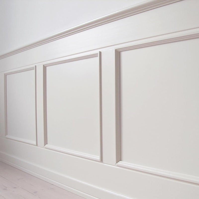 Hungbak Peel and Stick Chair Rail Panel Molding Finish Trim for Home Decoration & Wall Protection (Paintable White, 3m x 2.7cm) - Image 5